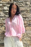Shayle Indian Cotton Smock Shirt Sugar